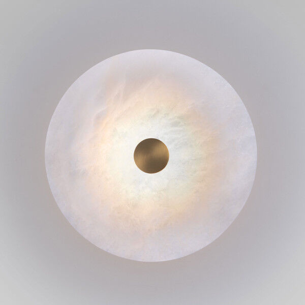 Светодиодный настенный светильник с мраморным рассеивателем 40341 LED латунь