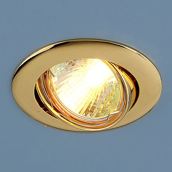 Точечный светильник поворотный 104S MR16 GD золото. Превью 1
