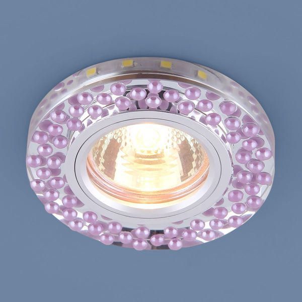 Точечный светильник с LED подсветкой 2194 MR16 SL/VL зеркальный/фиолетовый. Превью 2