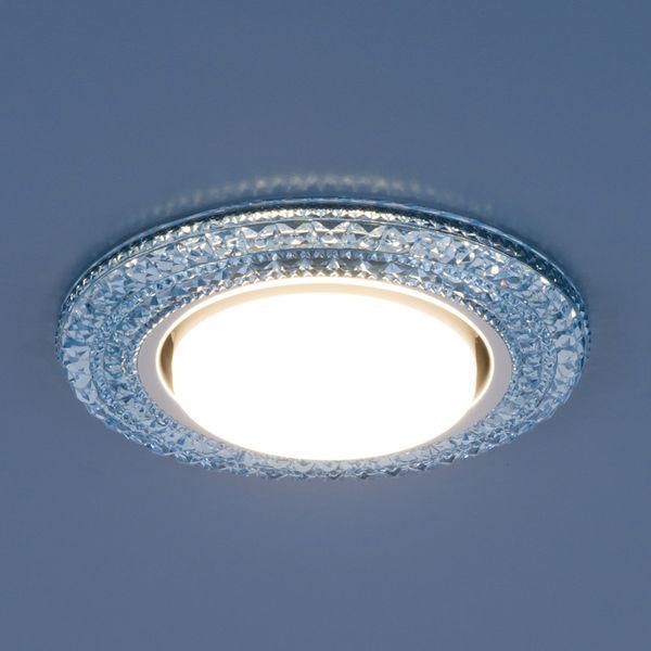 Точечный светильник с LED подсветкой 3030 GX53 BL синий. Превью 4