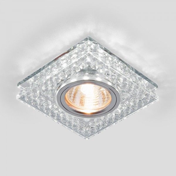 Точечный светильник с LED подсветкой 8391 MR16 CL/SL прозрачный/серебро