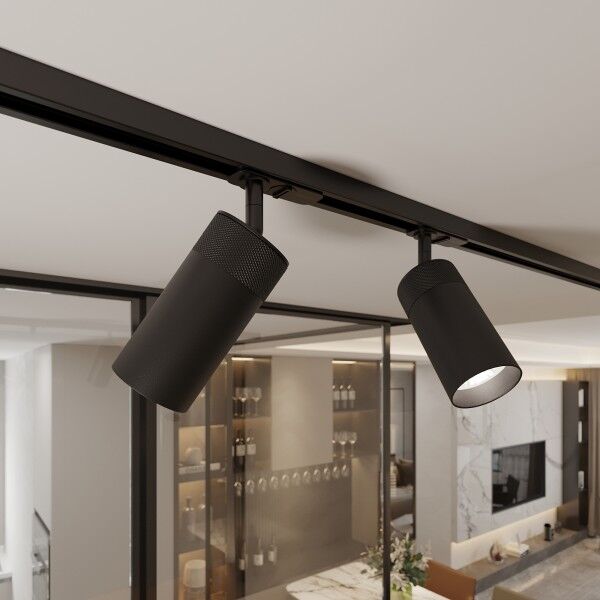 Трековый светодиодный светильник для однофазного шинопровода Riffe чёрный 9 Вт 4200K 85512/01 9W 4200K  чёрный однофазный