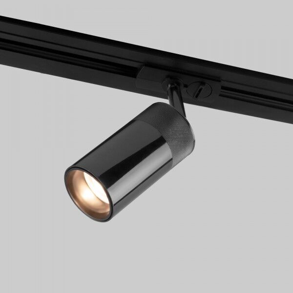Трековый светодиодный светильник для однофазного шинопровода Riffe чёрный жемчуг 9&nbsp;Вт 4200K 85512/01 9W 4200K  чёрный жемчуг однофазный