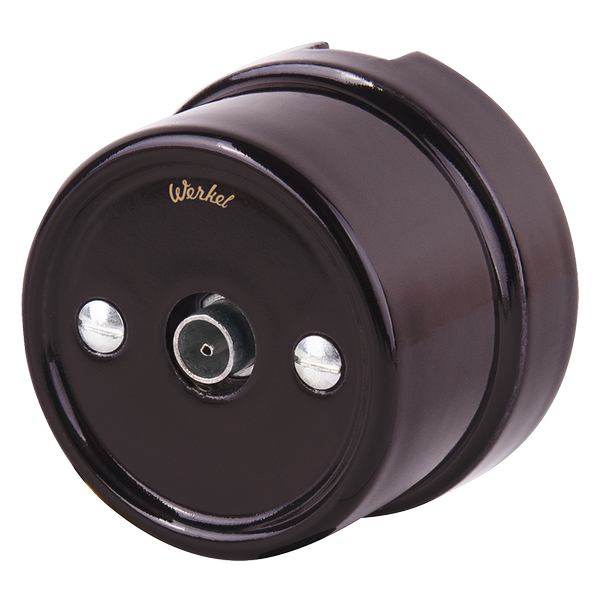 ТВ розетка коричневая ретро