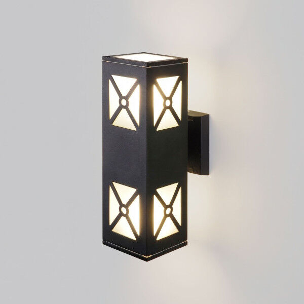 Уличный настенный светильник 1405 TECHNO черный IP54 1405 TECHNO