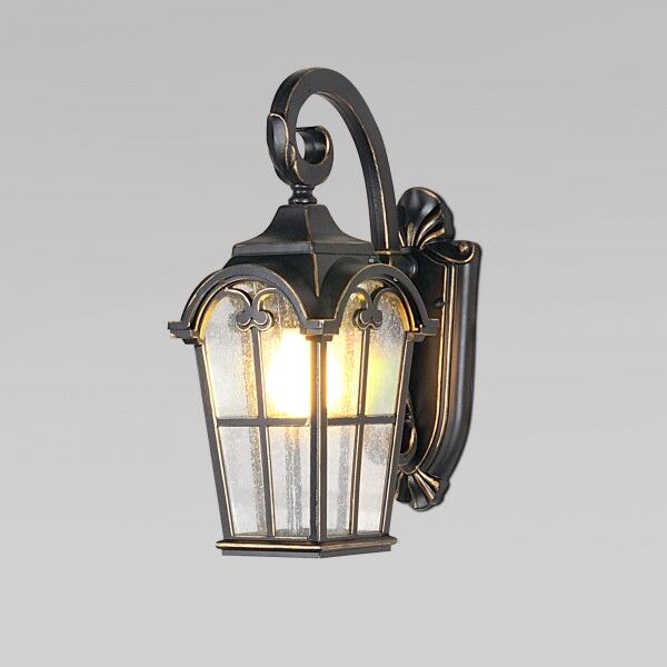 Уличный настенный светильник Mira D черное золото IP33