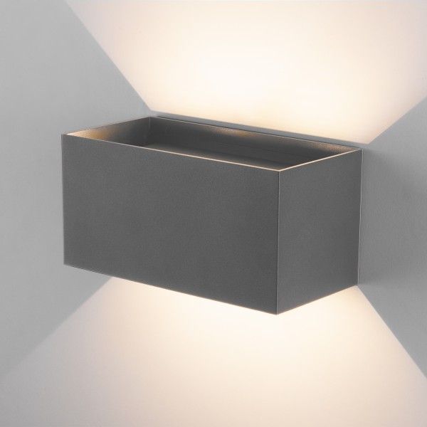 Уличный настенный светодиодный светильник с лучами WINNER DOUBLE LED IP54 35137/W серый