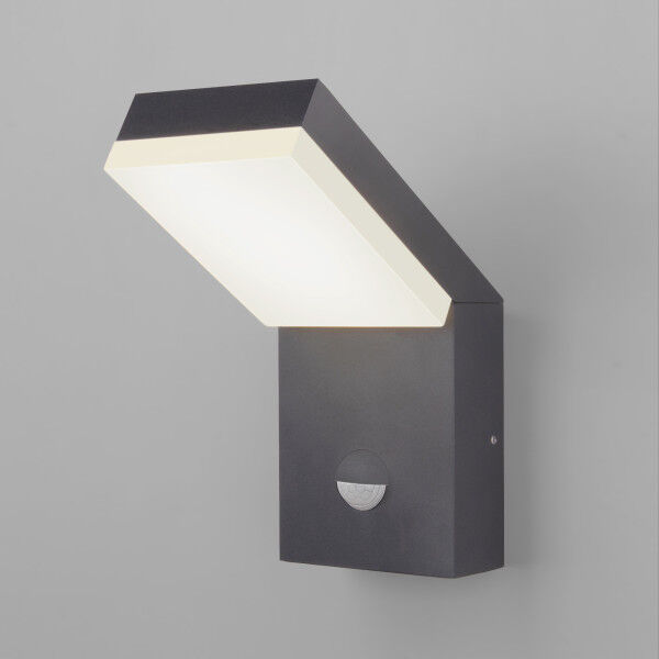 Уличный настенный светодиодный светильник Sensor IP54 с датчиком движения 1541 TECHNO LED серый