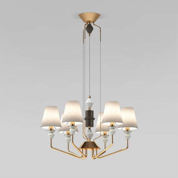 Умная люстра с декором из керамики