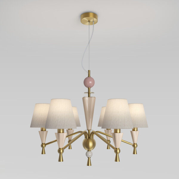 Умная люстра с декором из керамики