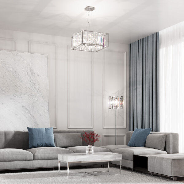 Умная подвесная люстра с хрусталем 312/6 Strotskis Smart