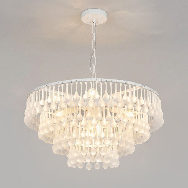 Умная подвесная люстра со стеклянным рассеивателем 476/8 Smart