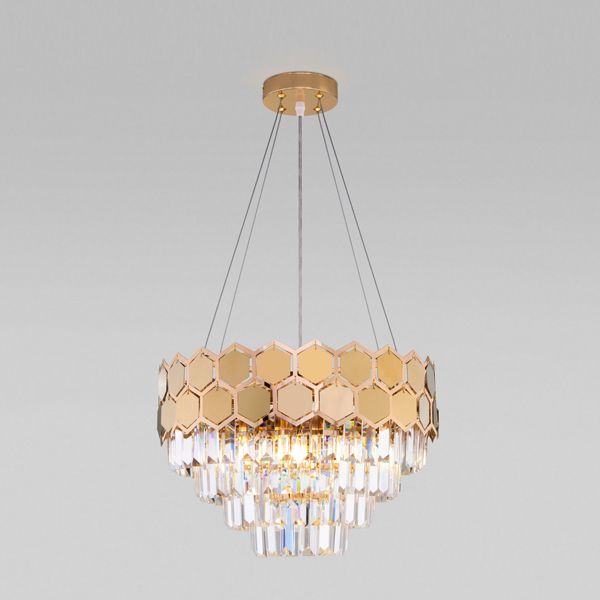 Умный подвесной светильник с хрусталем