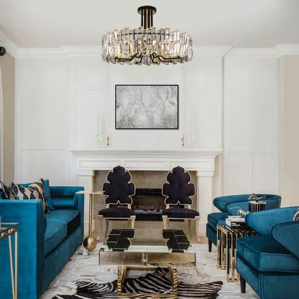 Умный потолочный светильник с хрусталем Bogate's Zolletta 339/8 339/8 Strotskis Smart (313/8)