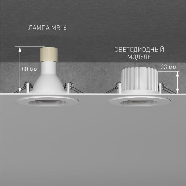 Умный светодиодный модуль 7W 2700-6500K 113° CCT+DIM (BMGU1005) BMGU1005
