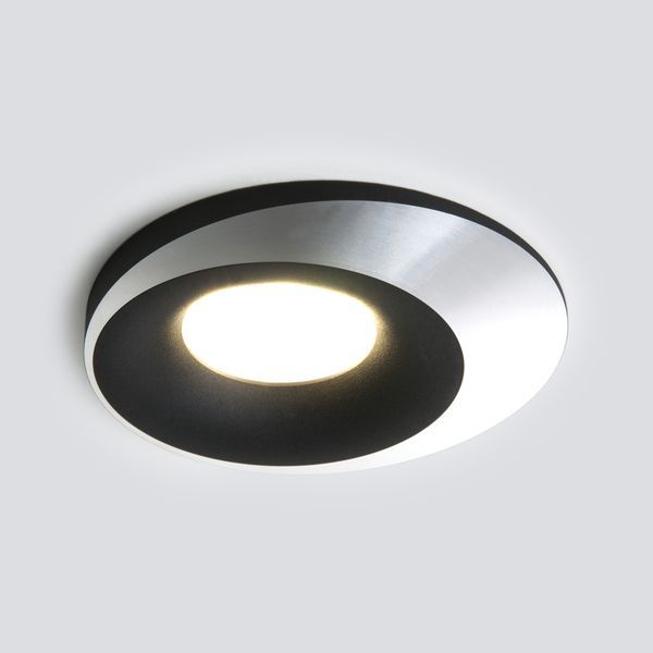 Встраиваемый точечный светильник с LED подсветкой 124 MR16 черный/серебро