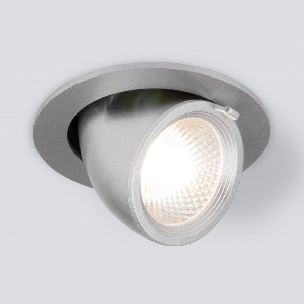 Встраиваемый точечный светодиодный светильник 9918 LED 9W 4200K серебро