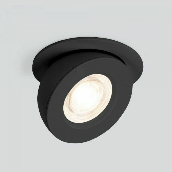 Встраиваемый точечный светодиодный светильник Pruno черный 25080/LED