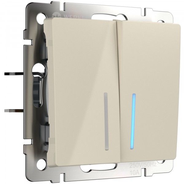 WL03-SW-2G-2W-LED-ivory