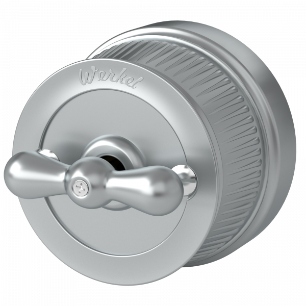 Выключатель на 4 положения двухклавишный матовый хром ретро