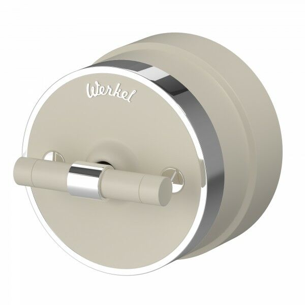 Выключатель на 4 положения двухклавишный Vintage слоновая кость матовый/хром