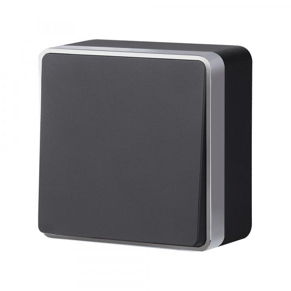 Выключатель одноклавишный Gallant черный с серебром W5010034 W5010034