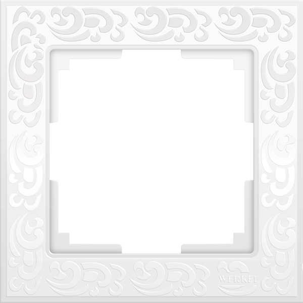 W0012301/ Рамка на 1 пост Flock (белый) W0012301