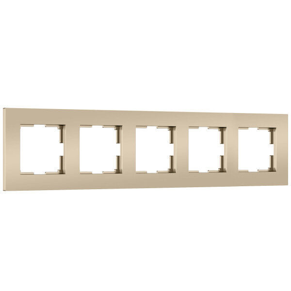 Рамка из поликарбоната на 5 постов Slab черный софт