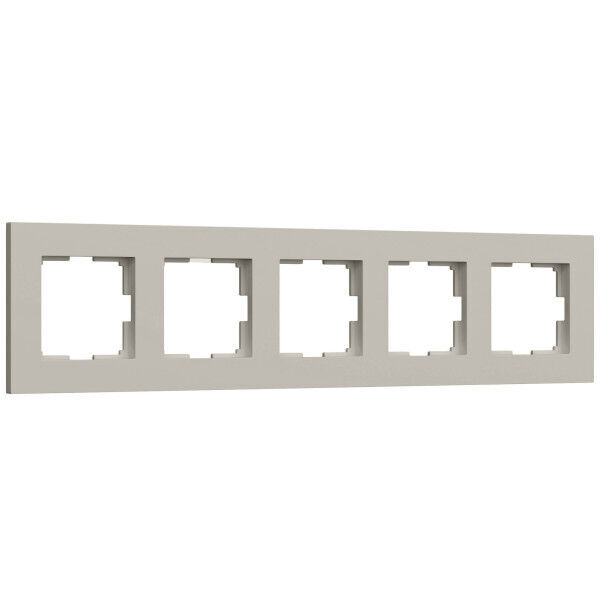 Рамка из поликарбоната на 5 постов Slab черный софт