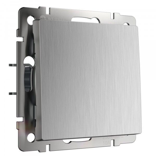 W1110009/&nbsp;Выключатель одноклавишный (cеребряный рифленый) W1110009