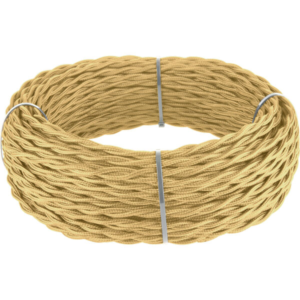 W6452247/ Ретро кабель витой 2х1,5 (золотой песок) под заказ 20 м