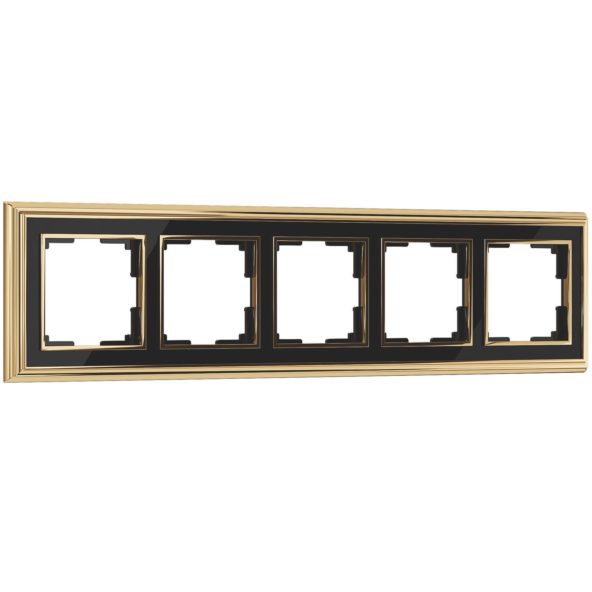 Рамка из металла на 5 постов Palacio золото/черный WL17-Frame-05