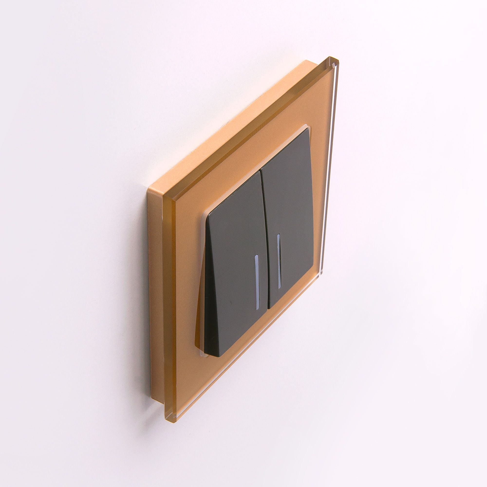 Рамка из стекла на 1 пост Favorit бронзовый WL01-Frame-01
