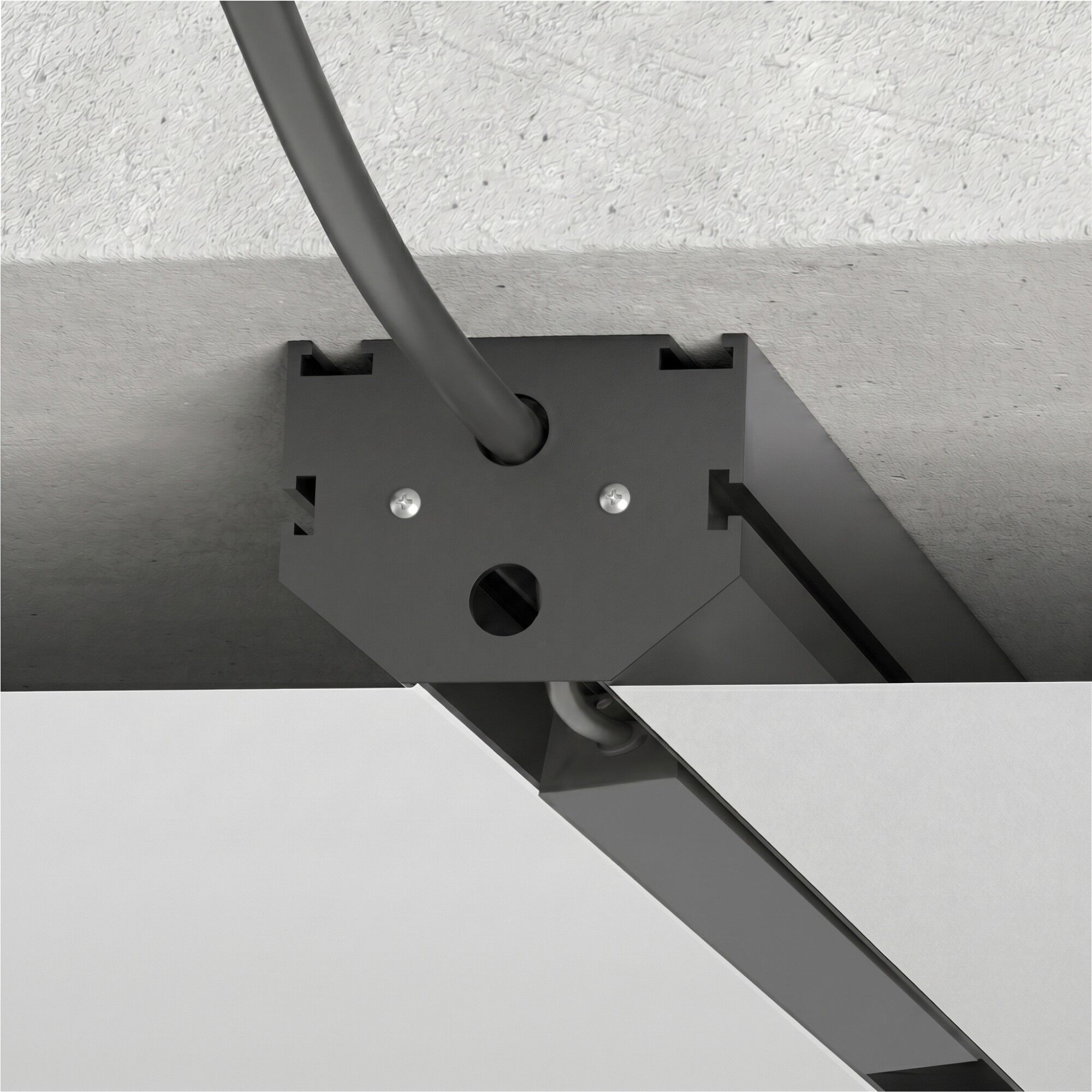 Slim Magnetic Комплект заглушек для шинопровода в натяжной потолок: торцевая и внутренняя черный 85233/00