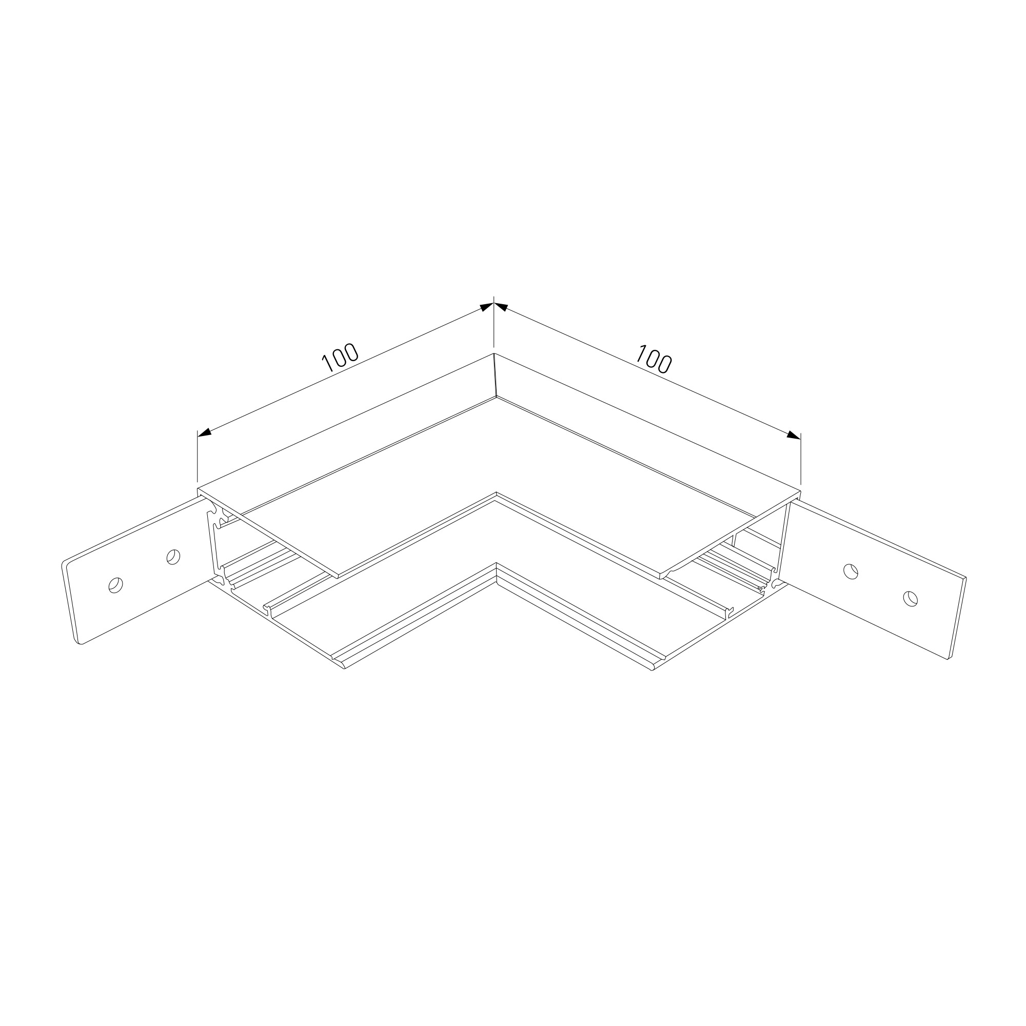 Slim Magnetic Коннектор угловой внутренний для накладного шинопровода черный 85091/00 85091/00 - вид 4