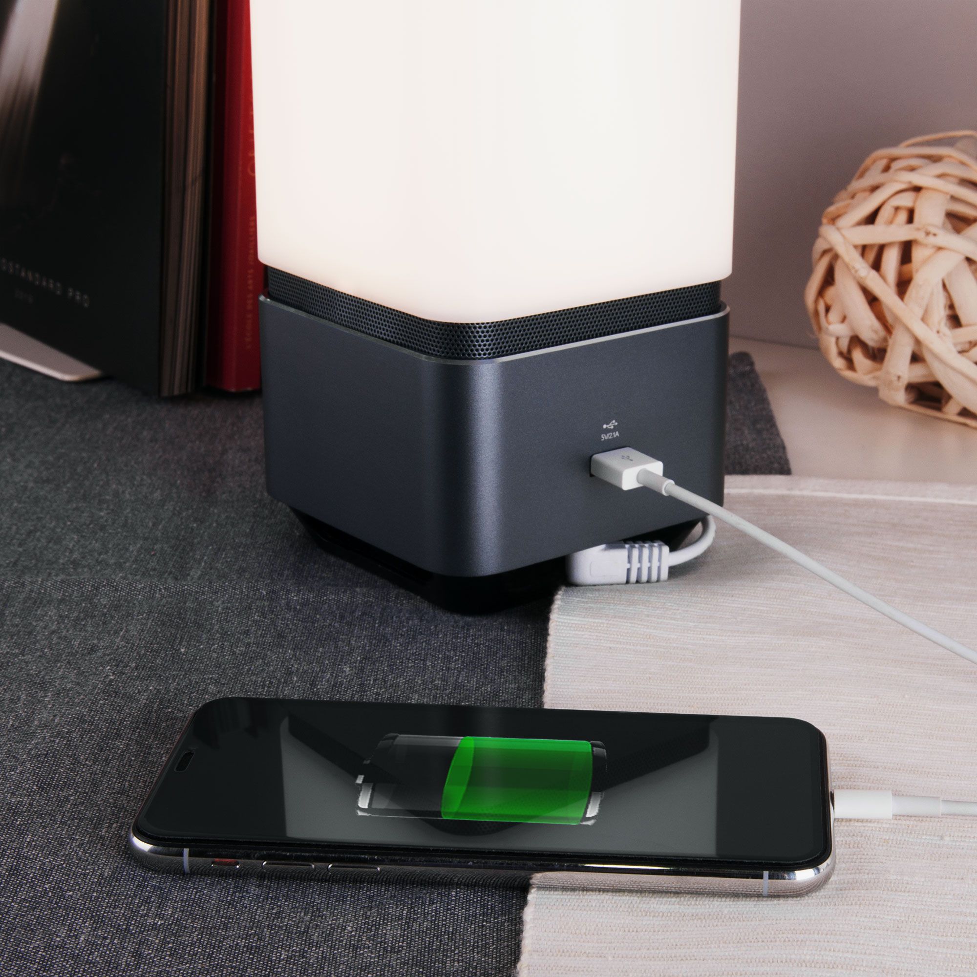 Smart-лампа с Bluetooth-колонкой Eurosvet Media 80418/1 серебристый. Фото 9