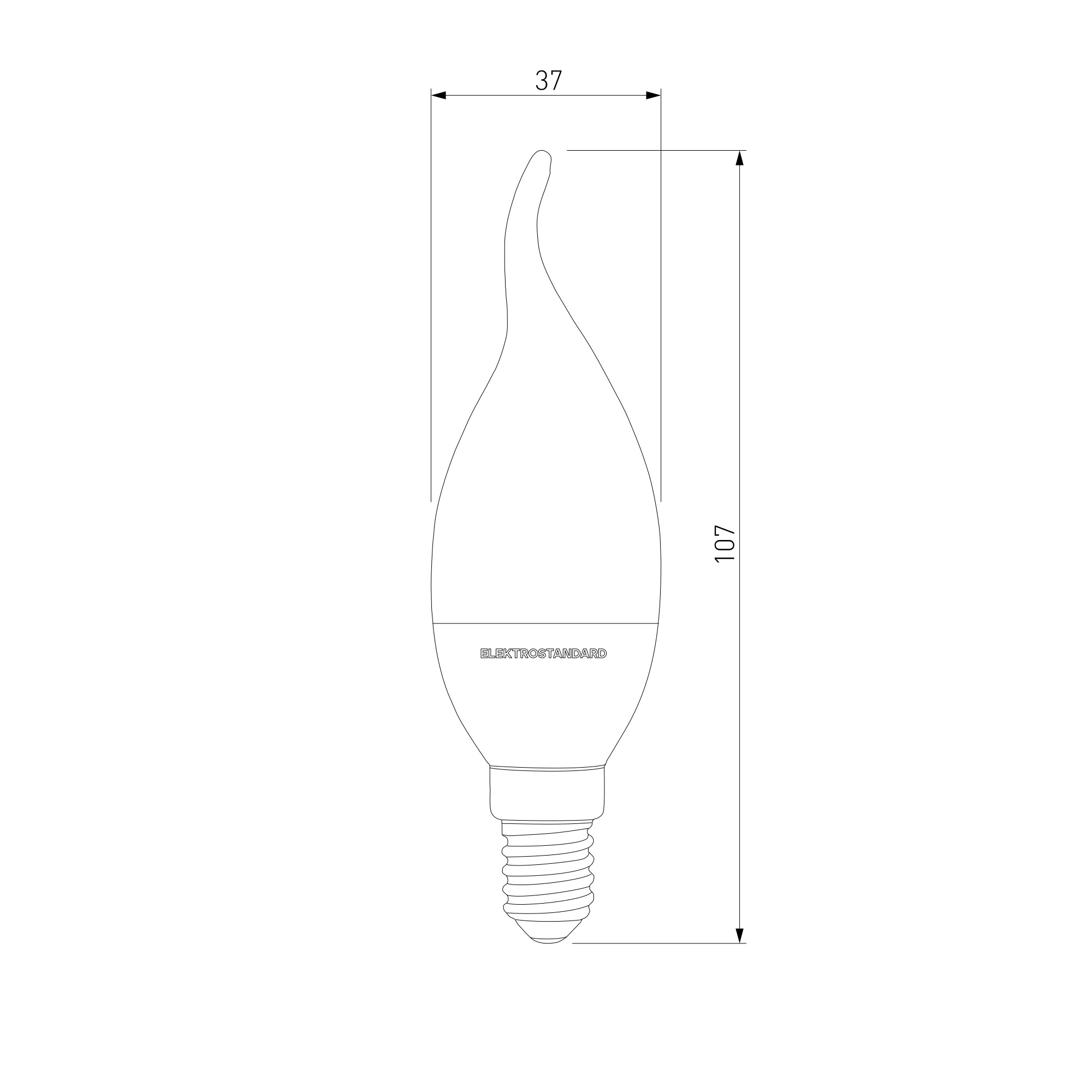 Светодиодная лампа "Свеча на ветру" Dimmable CW35 7W 4200K E14 BLE1450 - вид 2