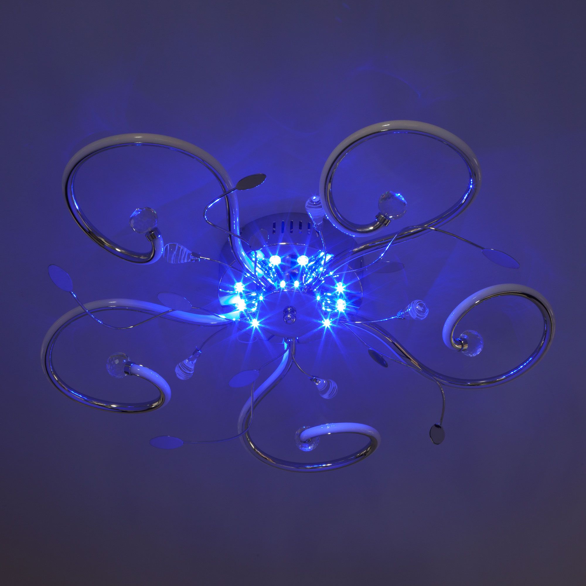 Светодиодный потолочный светильник с подсветкой Eurosvet Curl 90129/5 хром. Фото 8