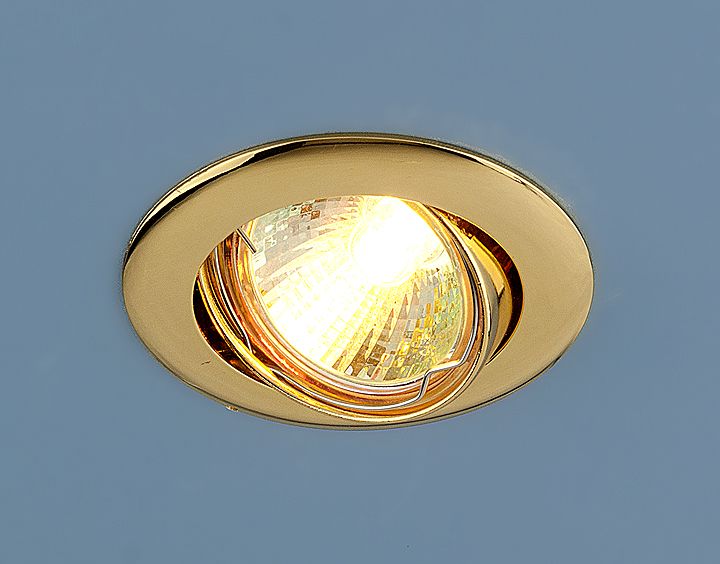 Точечный светильник поворотный 104S MR16 GD золото. Фото 1