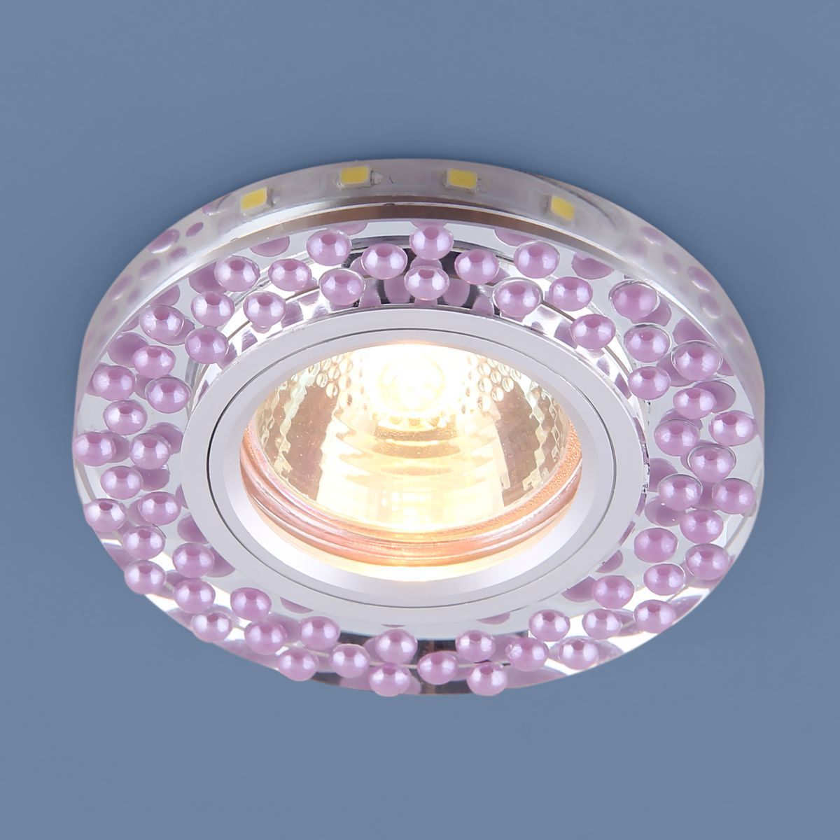 Точечный светильник с LED подсветкой 2194 MR16 SL/VL зеркальный/фиолетовый. Фото 2