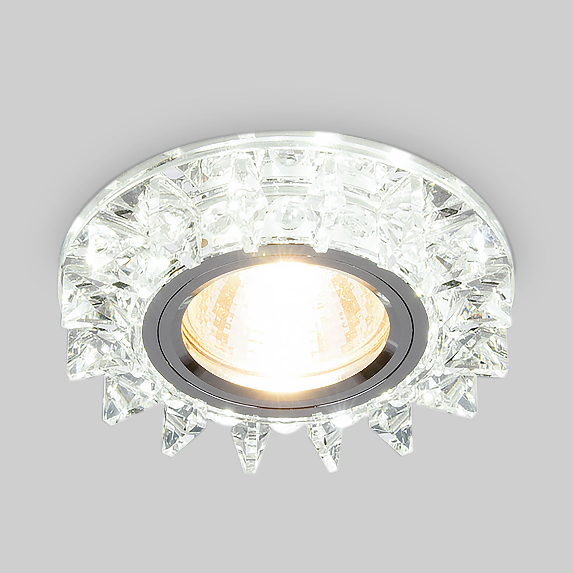 Встраиваемый точечный светильник с подсветкой 6037 MR16  SL зеркальный/серебро