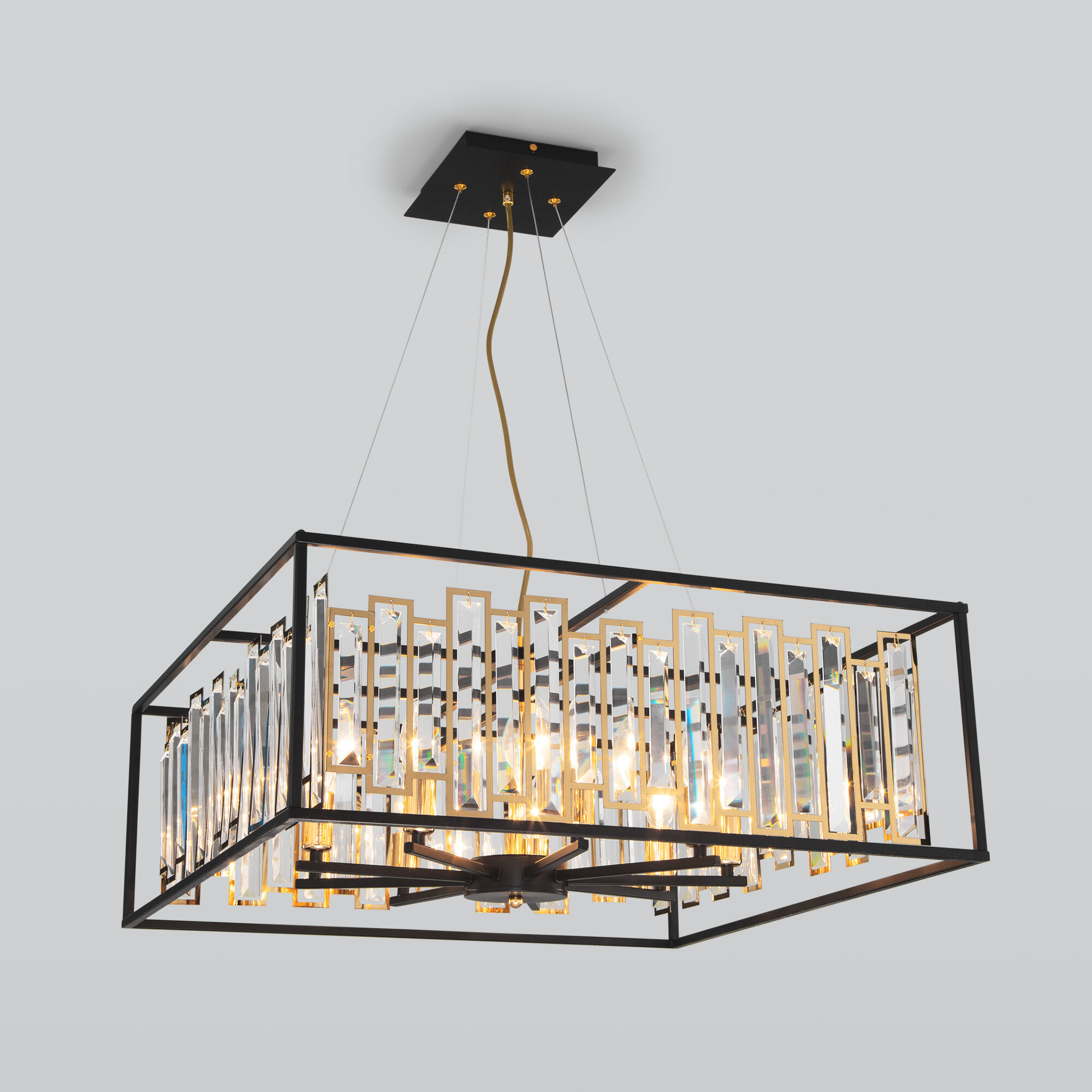 Умная подвесная люстра с хрусталем Bogate's Cella 377/9 Smart. Фото 1