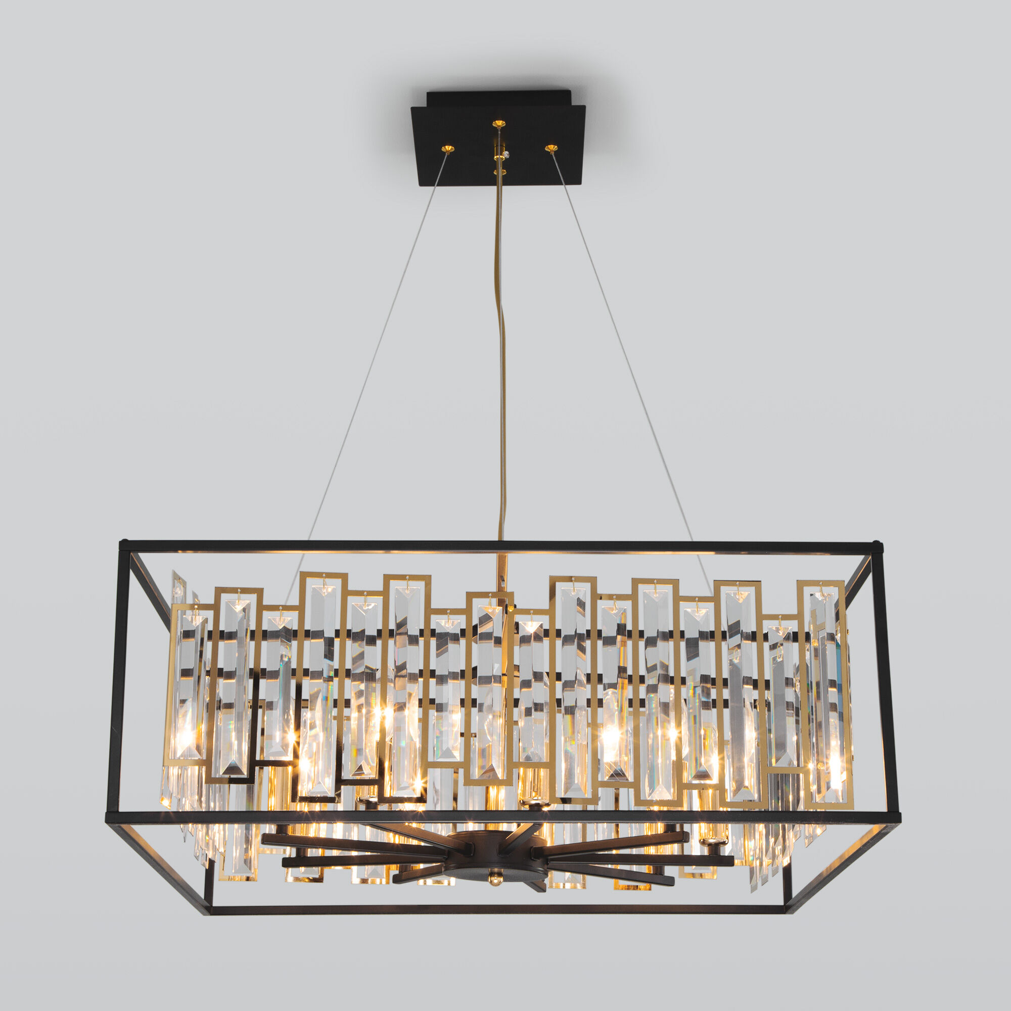 Умная подвесная люстра с хрусталем Bogate's Cella 377/9 Smart. Фото 3