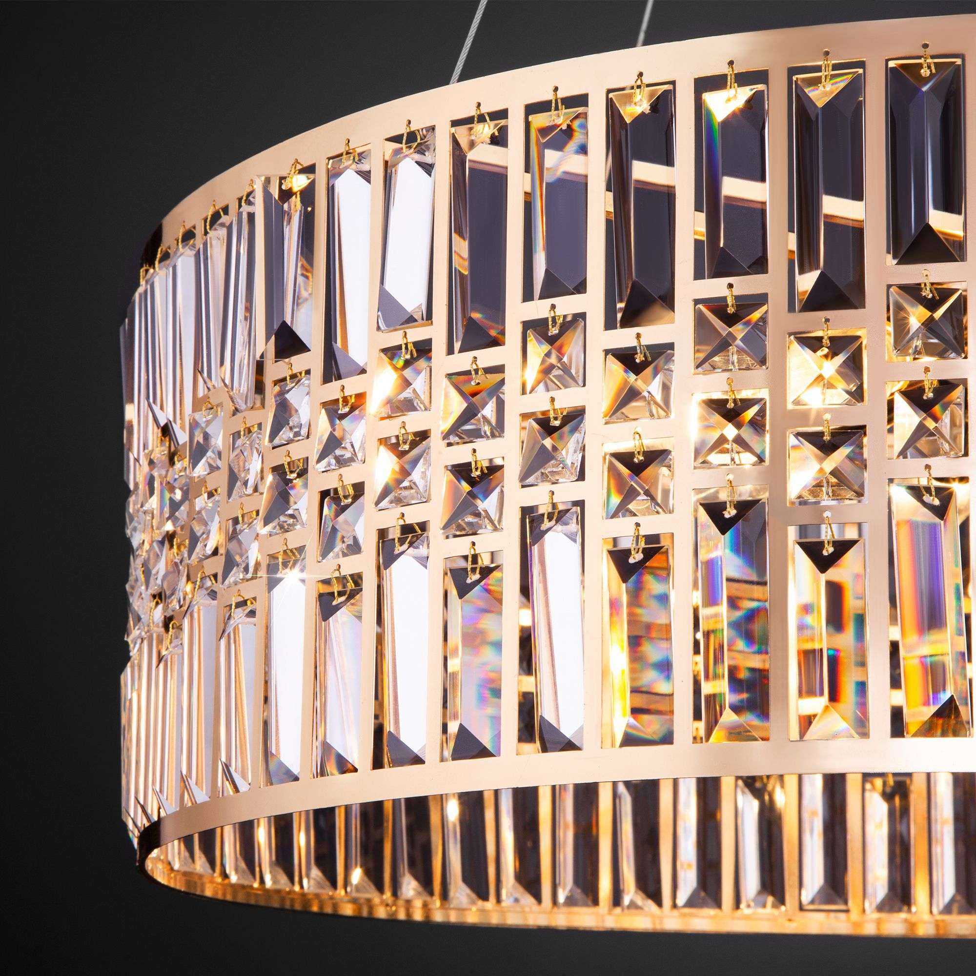 Умный подвесной светильник Eurosvet Lory 10125/8 золото/прозрачный хрусталь Strotskis Smart (10116/8). Фото 4