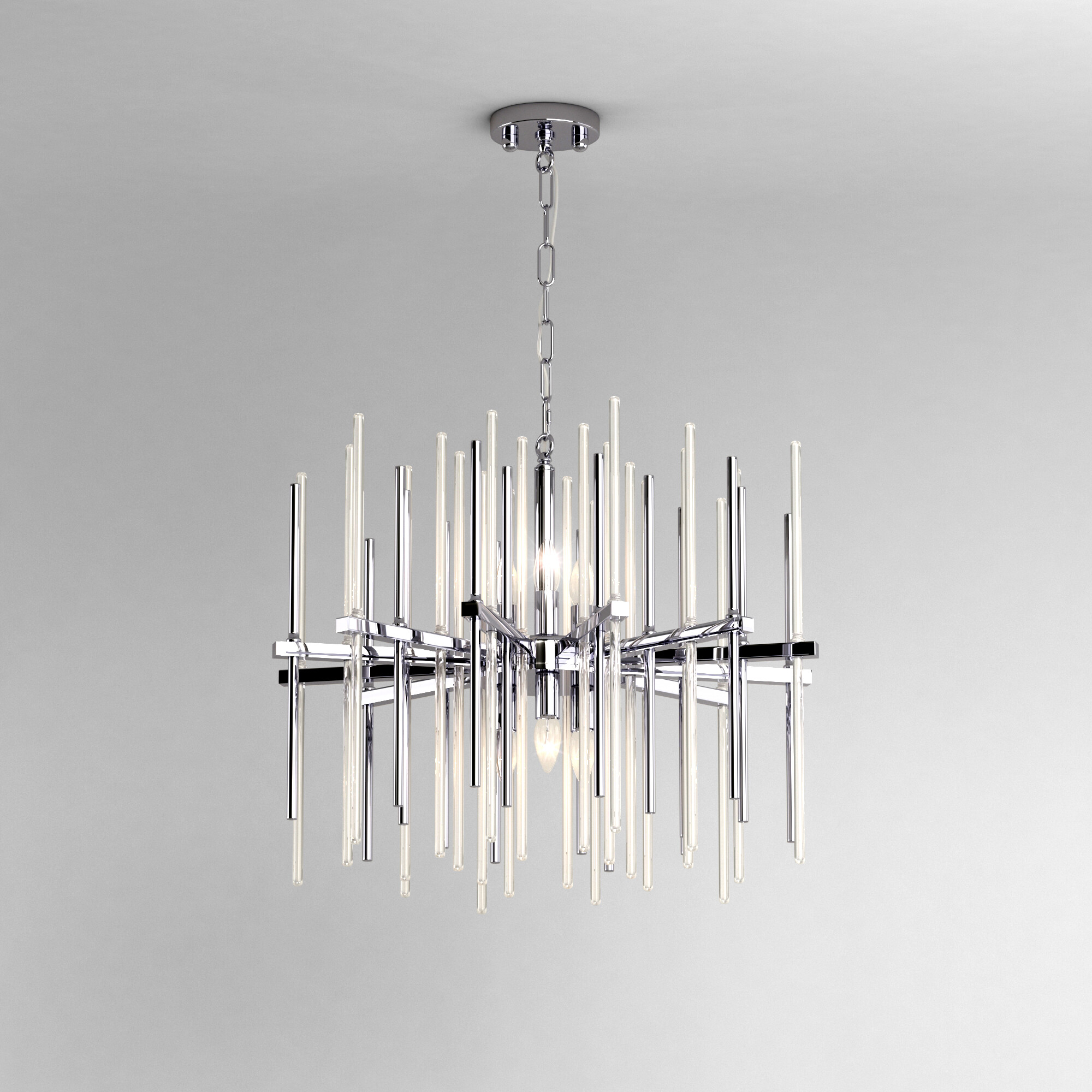 Умный подвесной светильник Bogate's Allure 355/6 Bogate's Allure 355/6 Smart хром. Фото 1