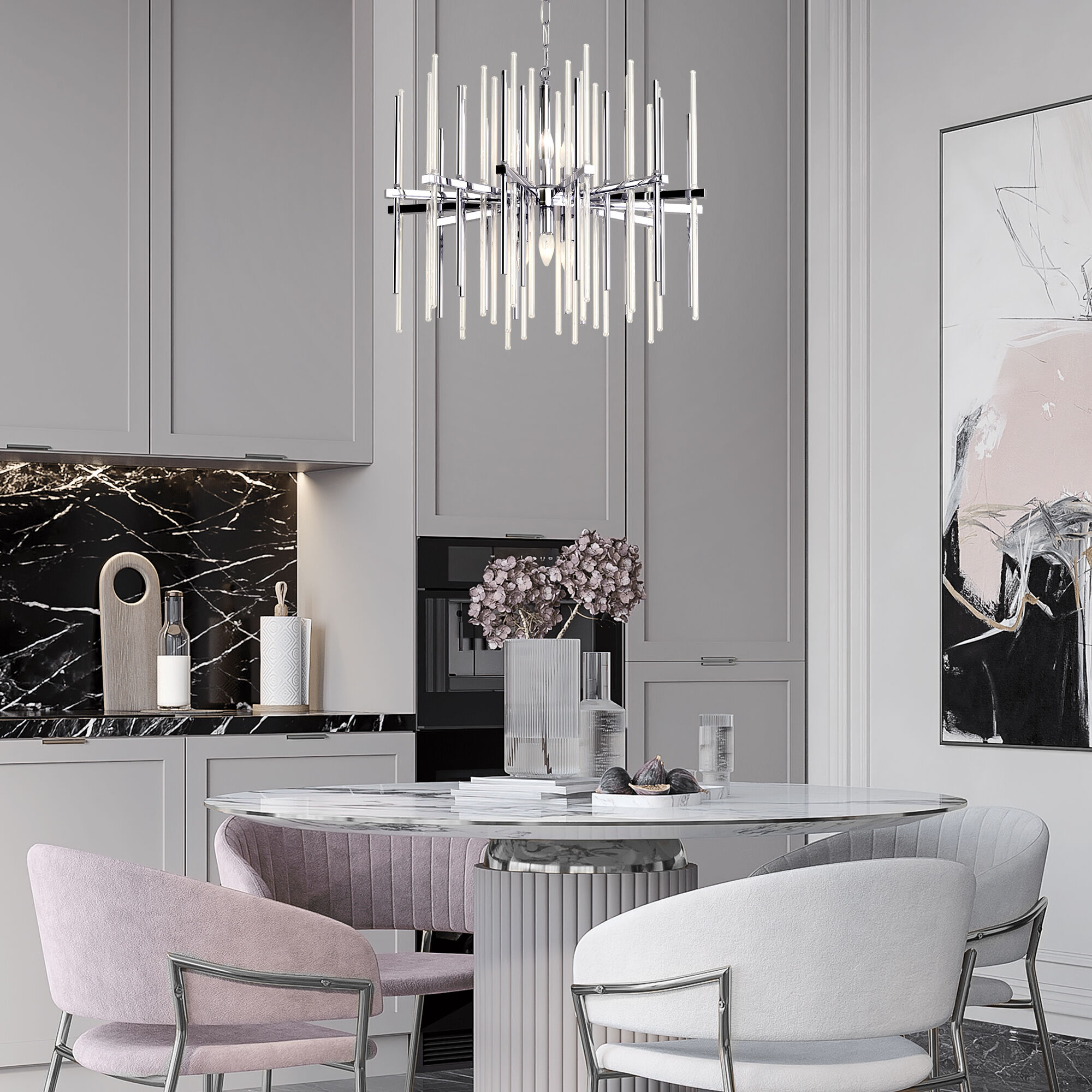 Умный подвесной светильник Bogate's Allure 355/6 Bogate's Allure 355/6 Smart хром. Фото 3