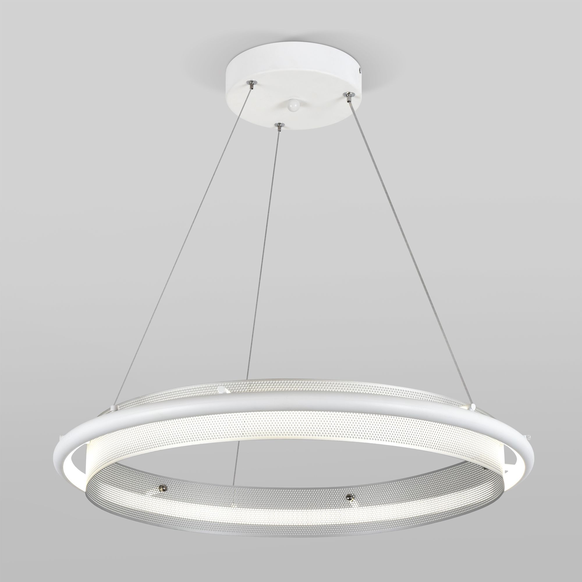 Умный подвесной светильник Eurosvet Imperio 90241/1 белый/ серебро Smart. Фото 3