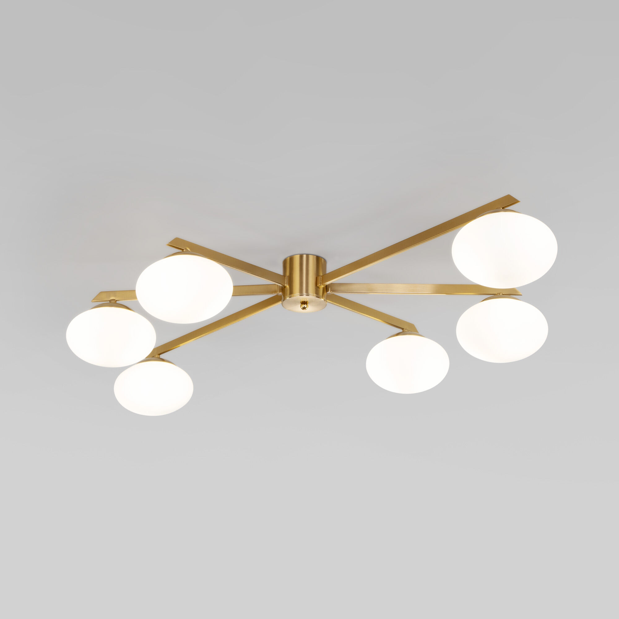Умный потолочный светильник Eurosvet Opaline 70220/6 латунь Smart. Фото 1