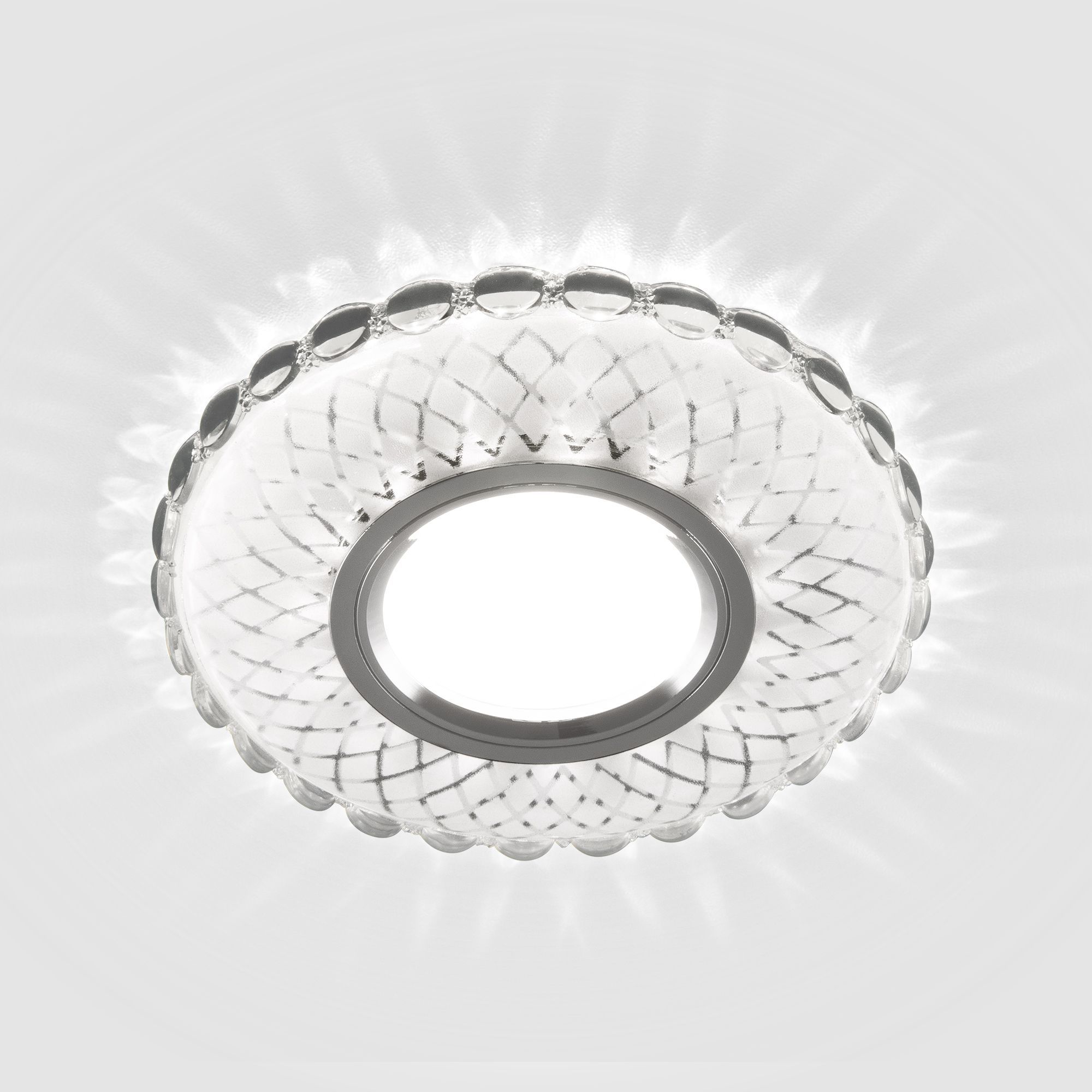 Встраиваемый точечный светильник с подсветкой 2244 MR16 зеркальный/белый